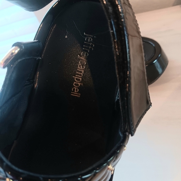 Jeffrey Campbell Ardeman Sandal in Black Patent and Gold Studs - Picture 7 of 7